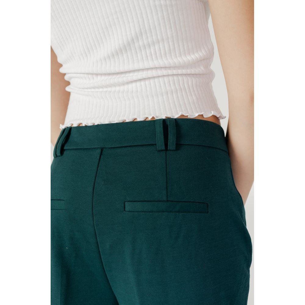 Only Green Polyester Casual Pants Only
