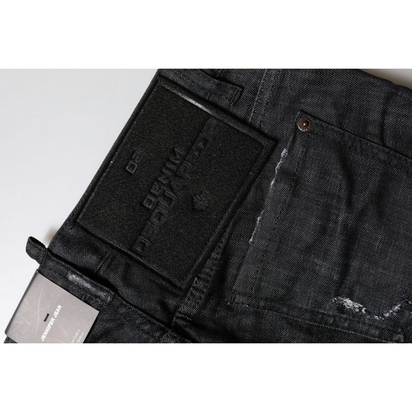 Dsquared² Black Cotton Low Waist Skinny Denim Jeans Dsquared²