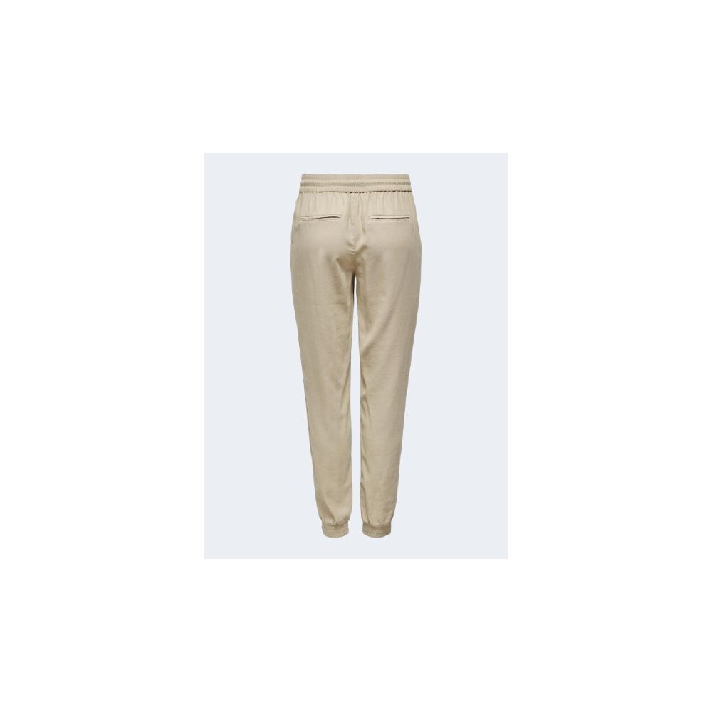 Only Beige Viscose Casual Pants Only