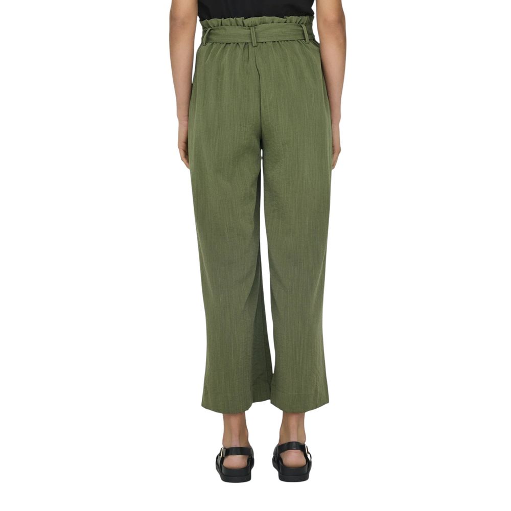 Only Green Viscose Casual Pants Only