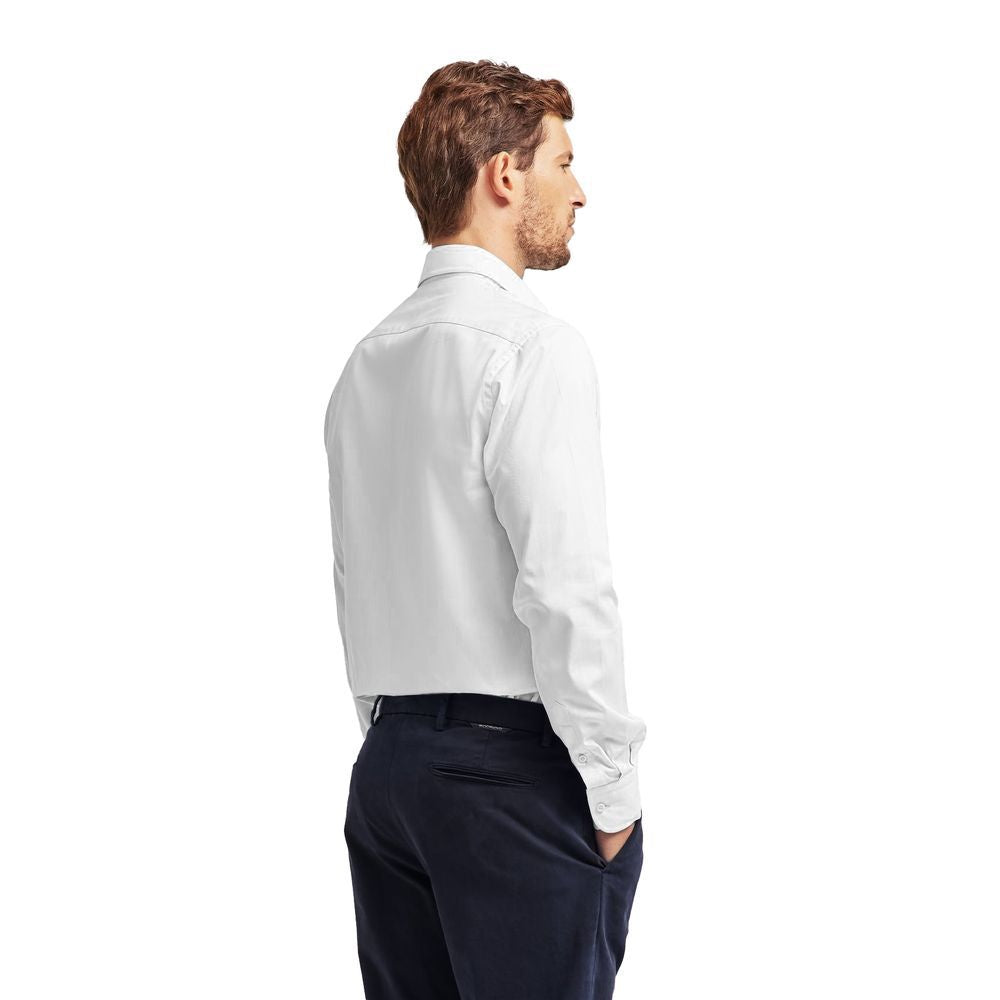 Ballantyne White Cotton Dress Shirt Ballantyne