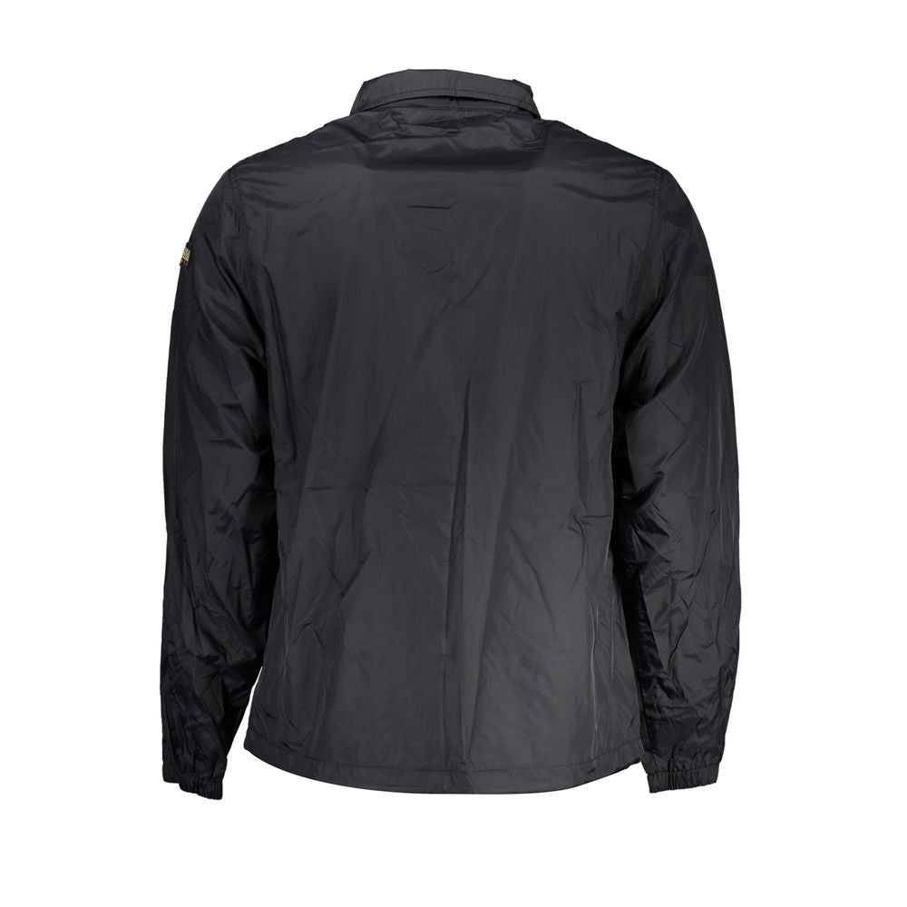 Napapijri Black Polyester Shell Jacket Napapijri