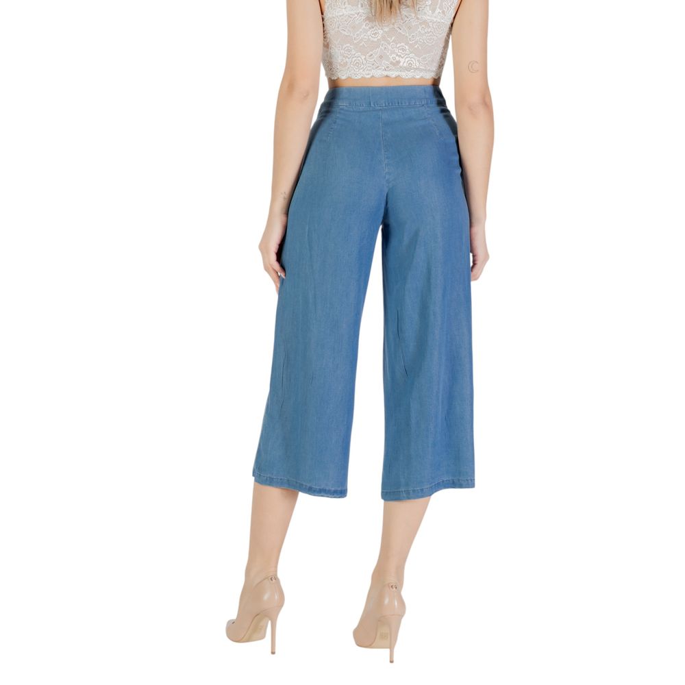 Only Blue Lyocell Cropped Pants Only