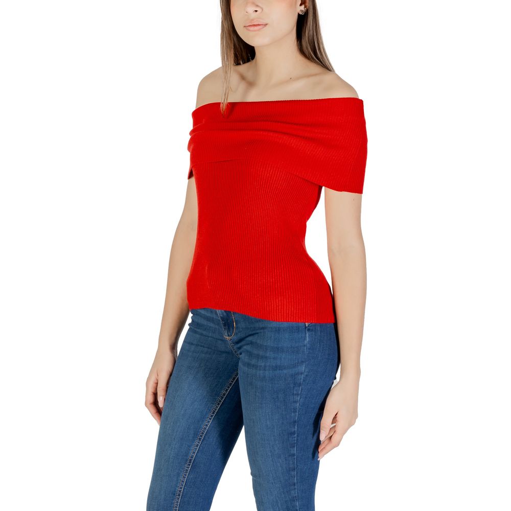 Only Red Polyester T-Shirt Only