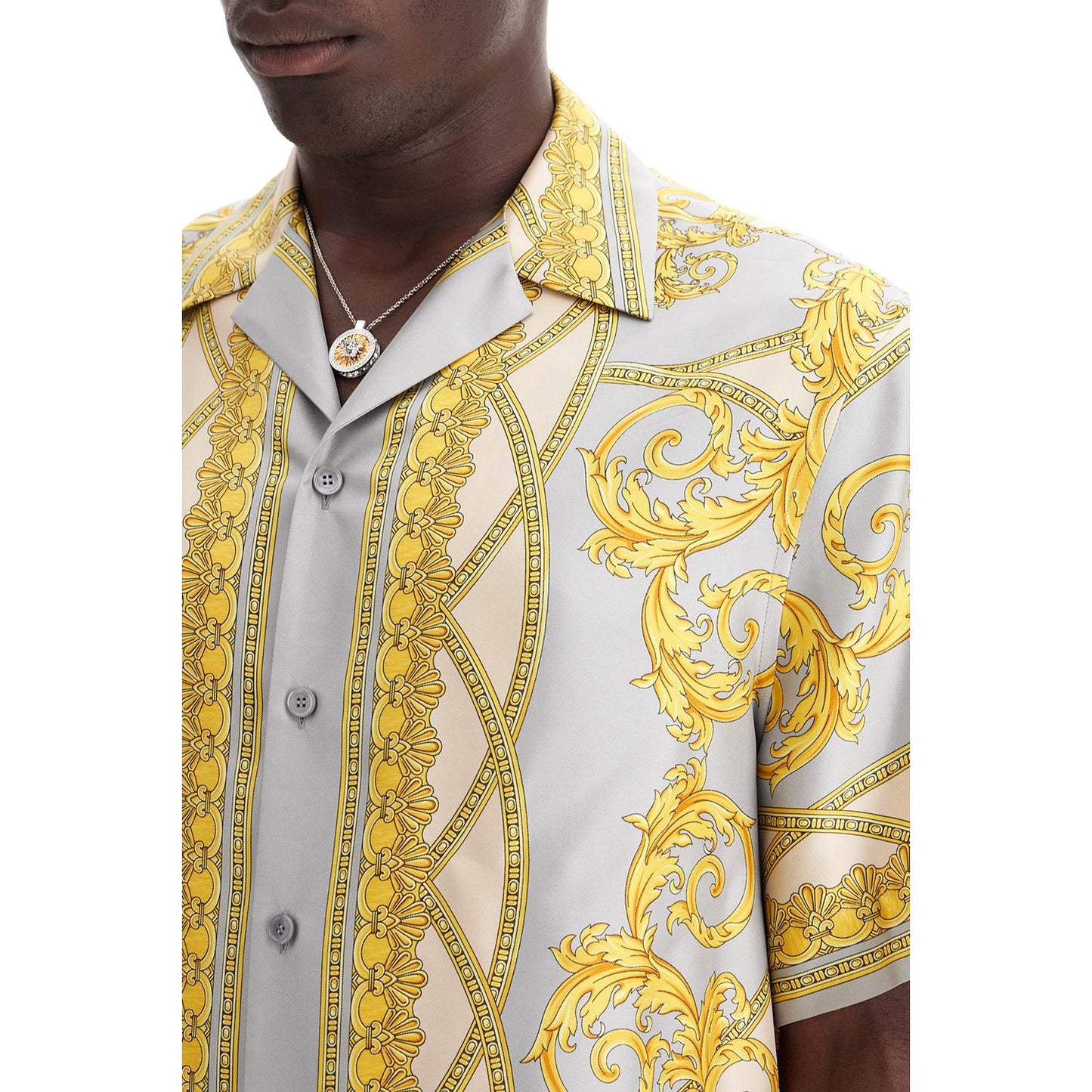 Versace 'printed silk bowling shirt from the gods' collection Shirts Versace