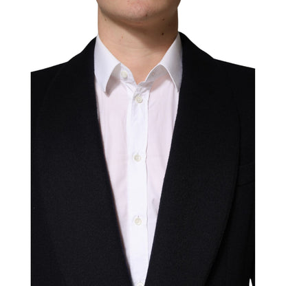 Dolce & Gabbana Black Single Breasted Trench Coat Jacket