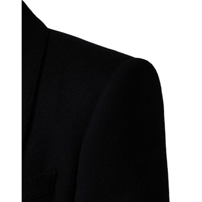 Dolce & Gabbana Black Single Breasted Trench Coat Jacket