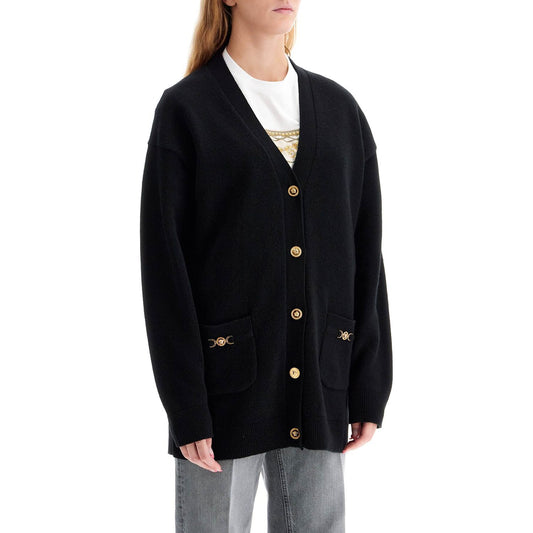 Versace boxy wool and cashmere cardigan Knitwear Versace