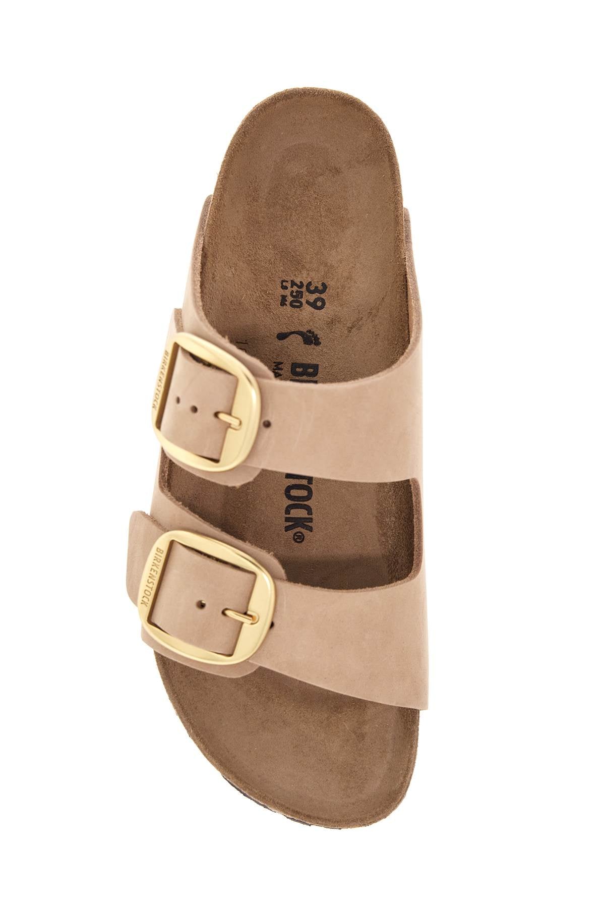 Birkenstock nubuck leather sandals sandcastle with golden buckles Sandals Birkenstock