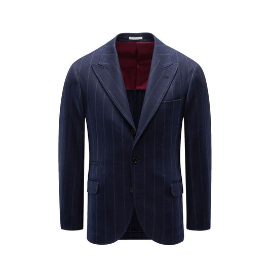 Brunello Cucinelli Blue Virgin Wool Blazer 1728,75611013280,Blazers - Suits & Blazers - Clothing,Blue,Brunello Cucinelli,Clothing,IT46 | S,Men,New with tags,Suits & Blazers - Clothing