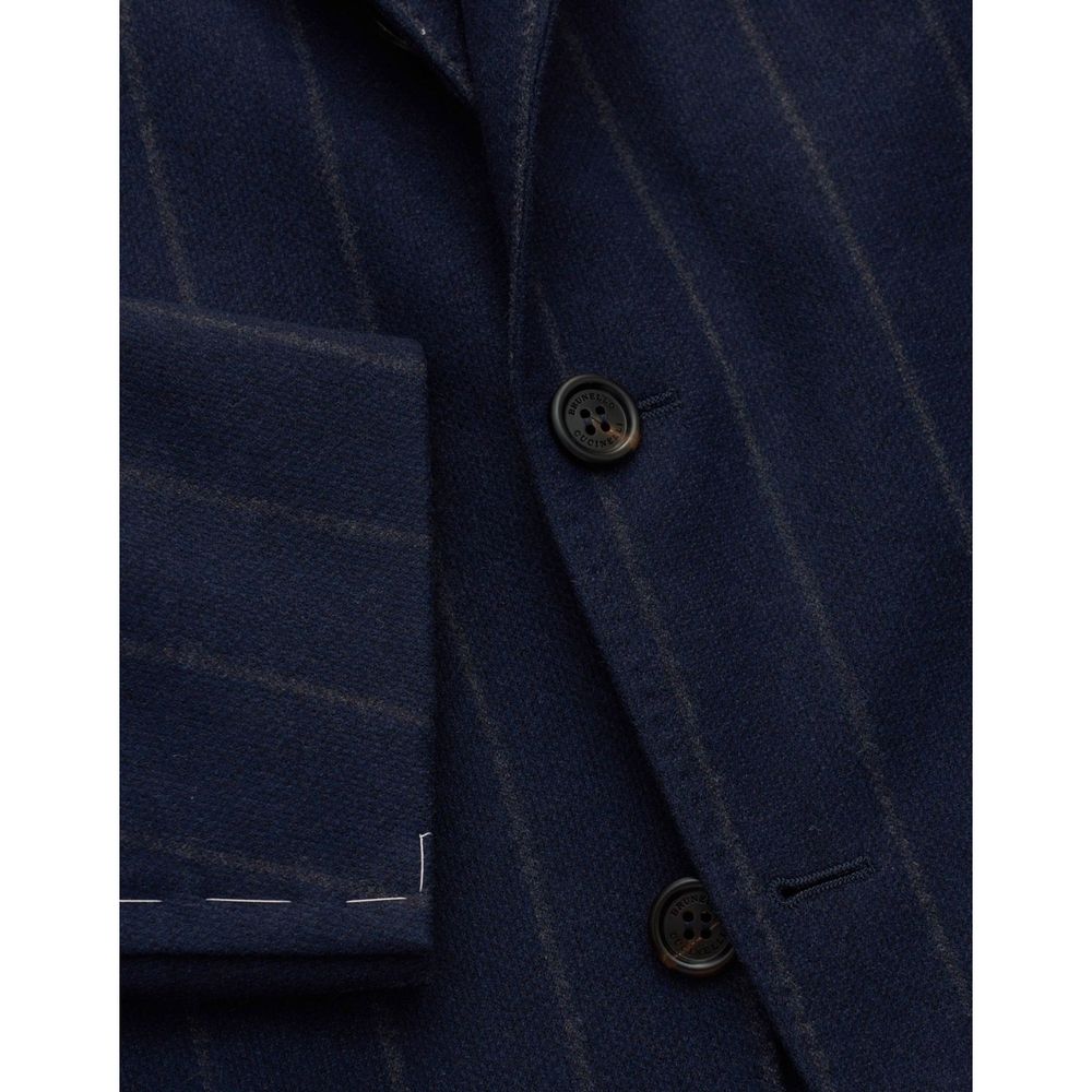 Brunello Cucinelli Blue Virgin Wool Blazer 1728,75611013280,Blazers - Suits & Blazers - Clothing,Blue,Brunello Cucinelli,Clothing,IT46 | S,Men,New with tags,Suits & Blazers - Clothing