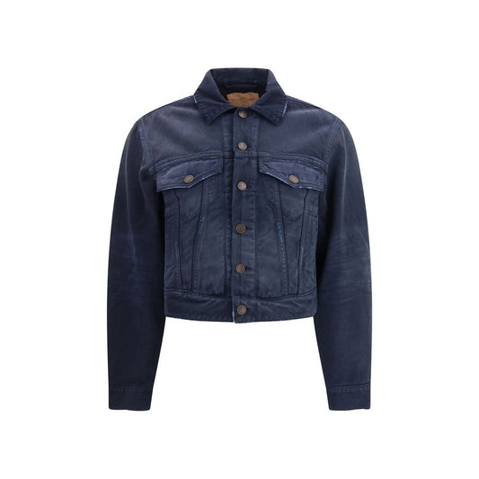 Balenciaga Blue Cotton Denim Jacket 1728,72470364320,Balenciaga,Blue,Clothing,Denim Jackets - Jackets & Coats - Clothing,Jackets & Coats - Clothing,M,New with tags,Women
