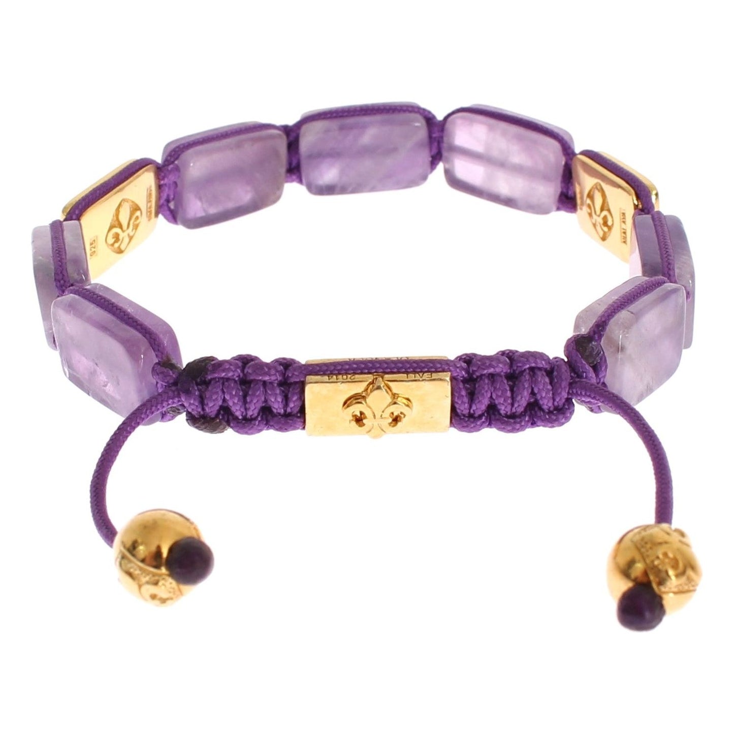 Nialaya Dazzling Diamond Gold-Plated Amethyst Bracelet Bracelet Nialaya