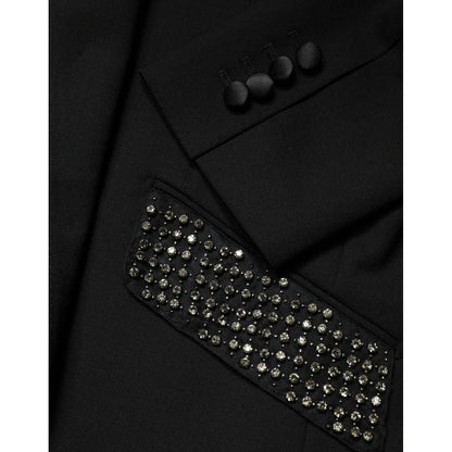 Dolce & Gabbana Black Embellished Single Breasted Blazer