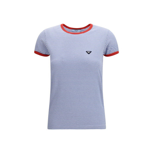 Prada Blue Cotton T-Shirt 1728,72470364320,Blue,Clothing,IT40 | M,IT42 | L,New with tags,Prada,T-Shirts - Clothing,T-Shirts - T-Shirts - Clothing,Women