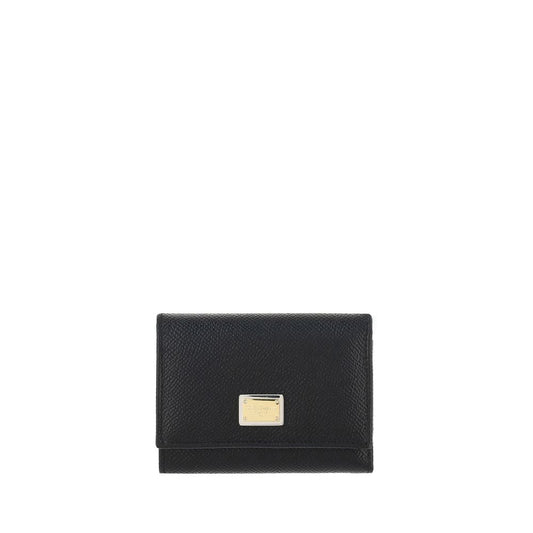 Dolce & Gabbana Black Calf Leather Bos Taurus Wallet 1728,72470364320,Accessories,Black,Dolce & Gabbana,New with tags,Wallets - Accessories,Wallets - Wallets - Accessories,Women