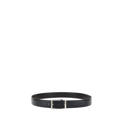 Ferragamo Black Calf Leather Bos Taurus Belt