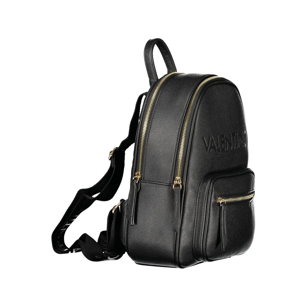 Mario Valentino Black Polyurethane Women's Backpack
