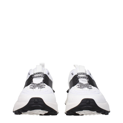 Valentino Garavani White Fabric Athletic Sneakers