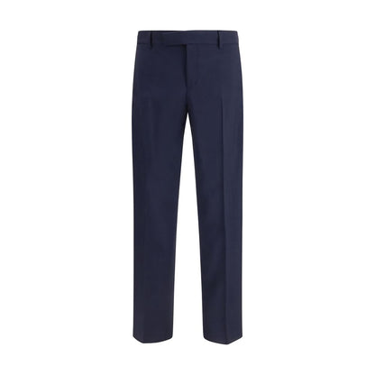 Fendi Blue Wool Oves Aries Dress Pants
