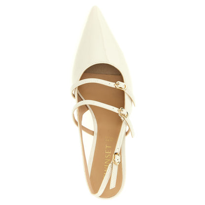 Twinset White Polyethylene Mid Heel Pumps