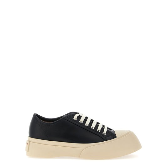 Marni Black Calfskin Low Top Sneakers