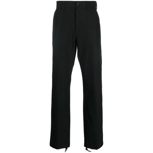 Alexander McQueen drawstring-hem Cotton Trousers Trousers Alexander Mcqueen Black