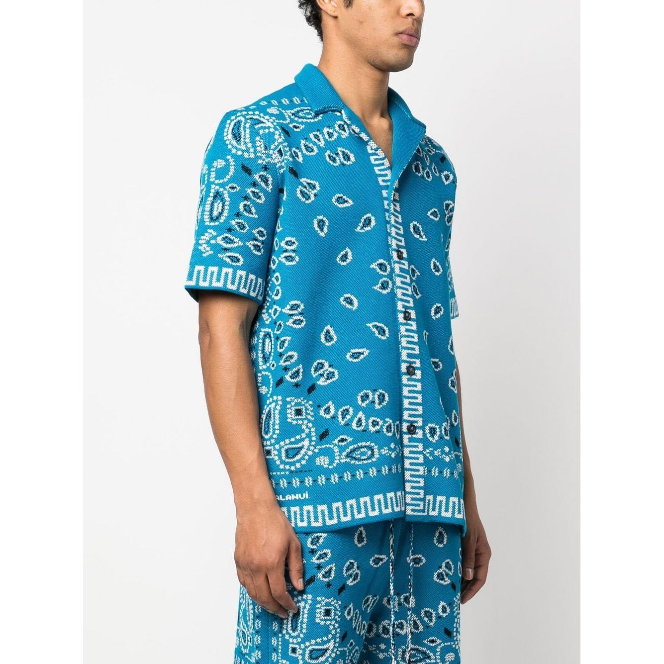 Alanui Shirts Clear Blue Shirts Alanui Dark Cyan