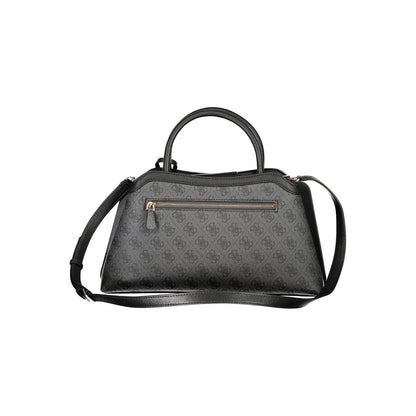Guess Jeans Nero Poliuretano Women's Bag with Handles and Adjustable Strap