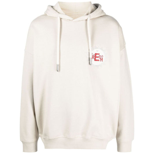 Emporio Armani cotton hoodie with logo Topwear Emporio Armani Beige