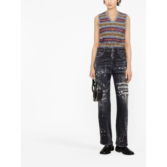 Dsquared2 Jeans Black Jeans Dsquared2 White Smoke