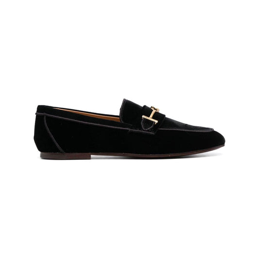 Tod's Velvet Loafers for Women in Black Moccasins Tod'S