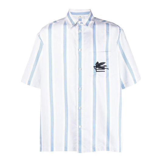 Etro Shirts Clear Blue Shirts Etro White Smoke