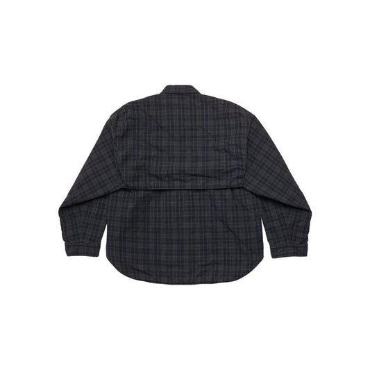 Balenciaga Checked pattern flannel shirt Shirts Balenciaga Dark Slate Gray