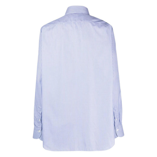 FINAMORE 1925 NAPOLI Shirts Blue Shirts Finamore 1925 Napoli Light Gray