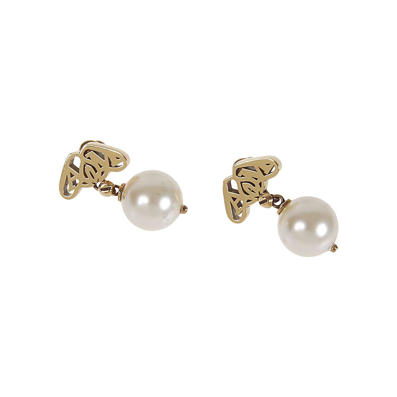 Alexander McQueen Bijoux Golden Earrings Alexander Mcqueen