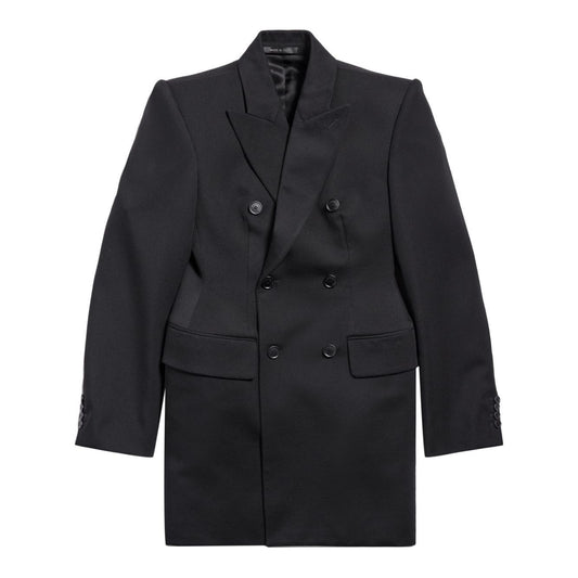 Balenciaga Hourglass Virgin Wool Double-breasted Blazer Jackets Balenciaga Dark Slate Gray