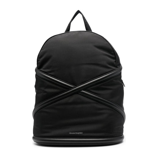 Alexander McQueen The Harness Logo Backpack Backpacks Alexander Mcqueen Black