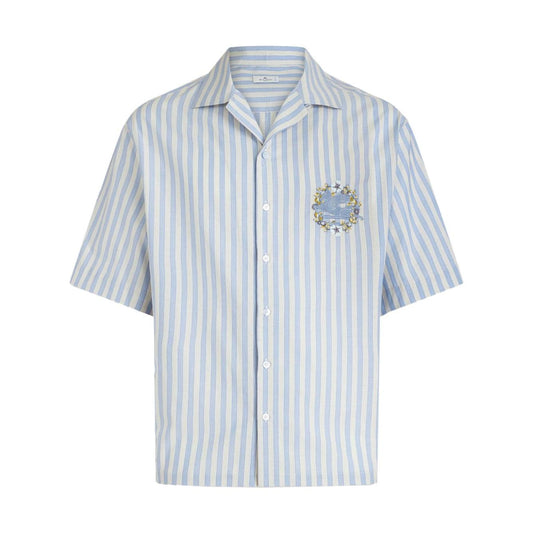 Etro Shirts Clear Blue Shirts Etro Light Gray