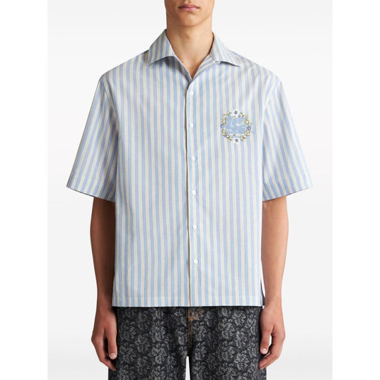 Etro Shirts Clear Blue Shirts Etro Lavender
