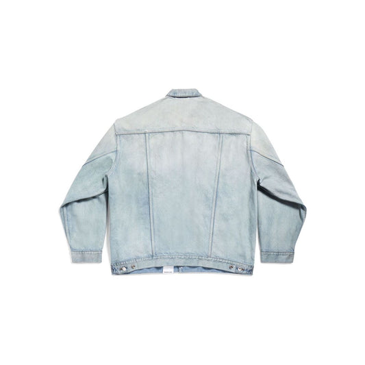 Balenciaga Denim jacket with flap pockets and drop shoulder Jackets Balenciaga Gray