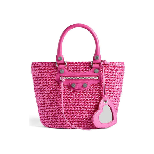 Balenciaga small shoulder bag Le Cagole Panier Shopper Balenciaga Pale Violet Red