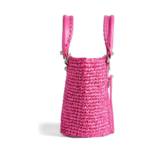 Balenciaga small shoulder bag Le Cagole Panier Shopper Balenciaga Pale Violet Red