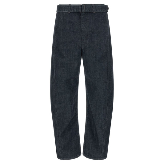 Lemaire Blue Cotton Tapered Jeans