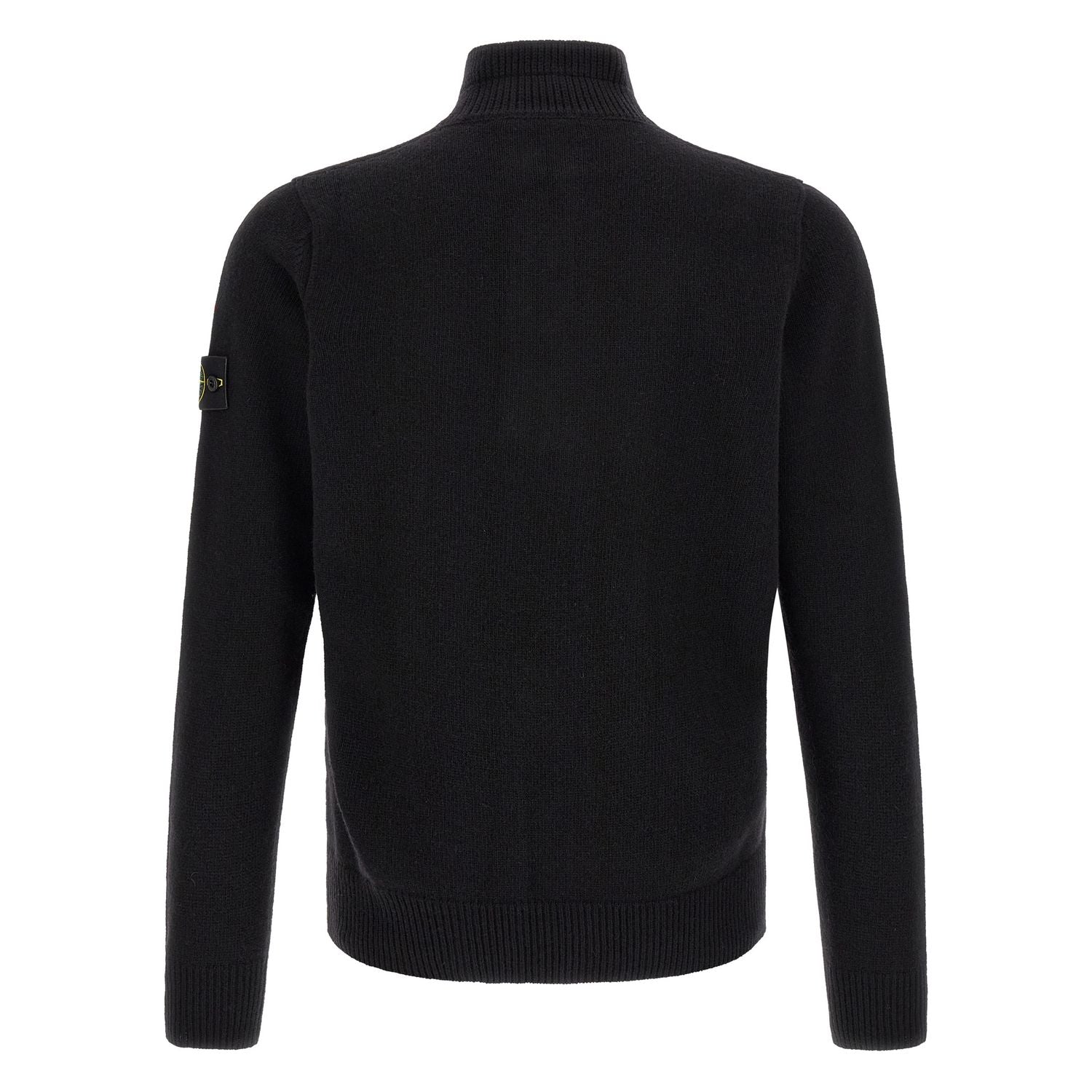 Stone Island Black Virgin Wool Cardigan
