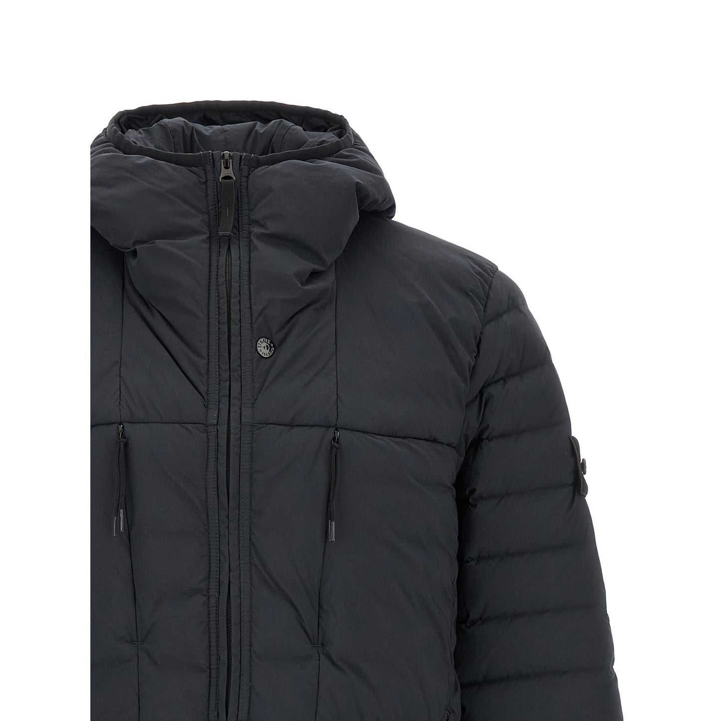 Stone Island Blue Polyamide Full-Length Jacket