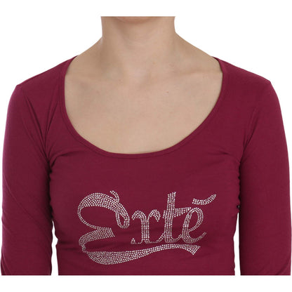 Exte Crystal Embellished Long Sleeve Casual Top Exte