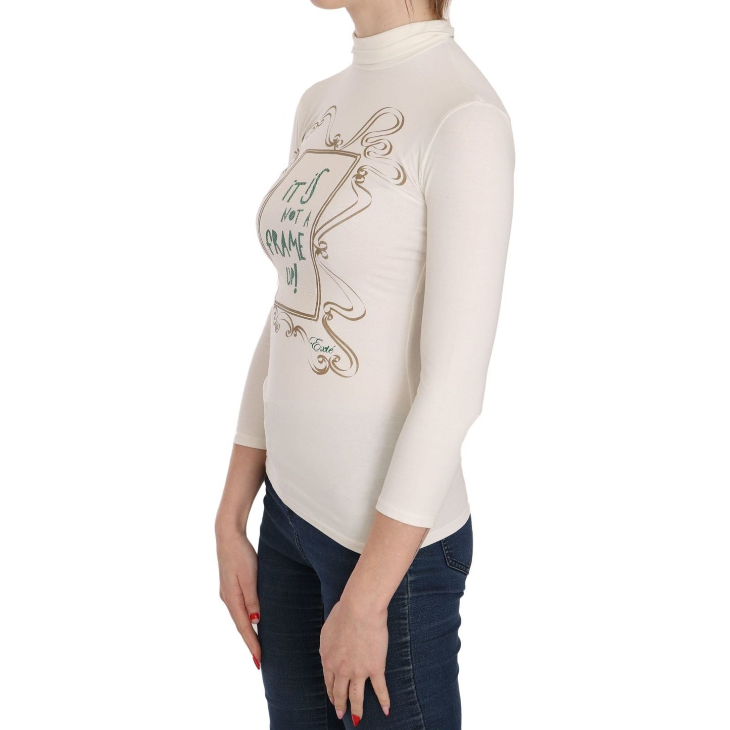 Exte Crew Neck It Is Not A Frame Up! Print Blouse Exte
