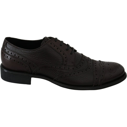 Dolce & Gabbana Elegant Mens Leather Derby Dress Shoes Dolce & Gabbana