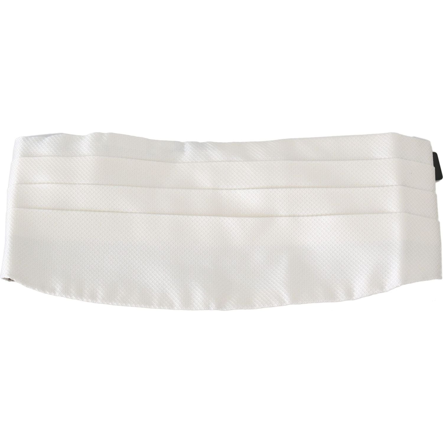 Dolce & Gabbana White Men Waist Belt 100% Silk Cummerbund